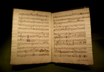 Fantasie in G Major for piano four hands, D. 1, by Franz Schubert, probably 1810 - Morgan Library & Museum - New York City - DSC06565