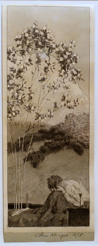 Fantasies about a found glove, dedicated to the lady who lost it, 3 of 10, by Max Klinger, 1878, India ink and wash - Museum Berggruen - DSC03835