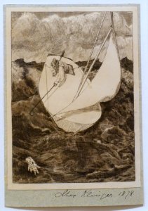 Fantasies about a found glove, dedicated to the lady who lost it, 4 of 10, by Max Klinger, 1878, India ink and wash - Museum Berggruen - DSC03838