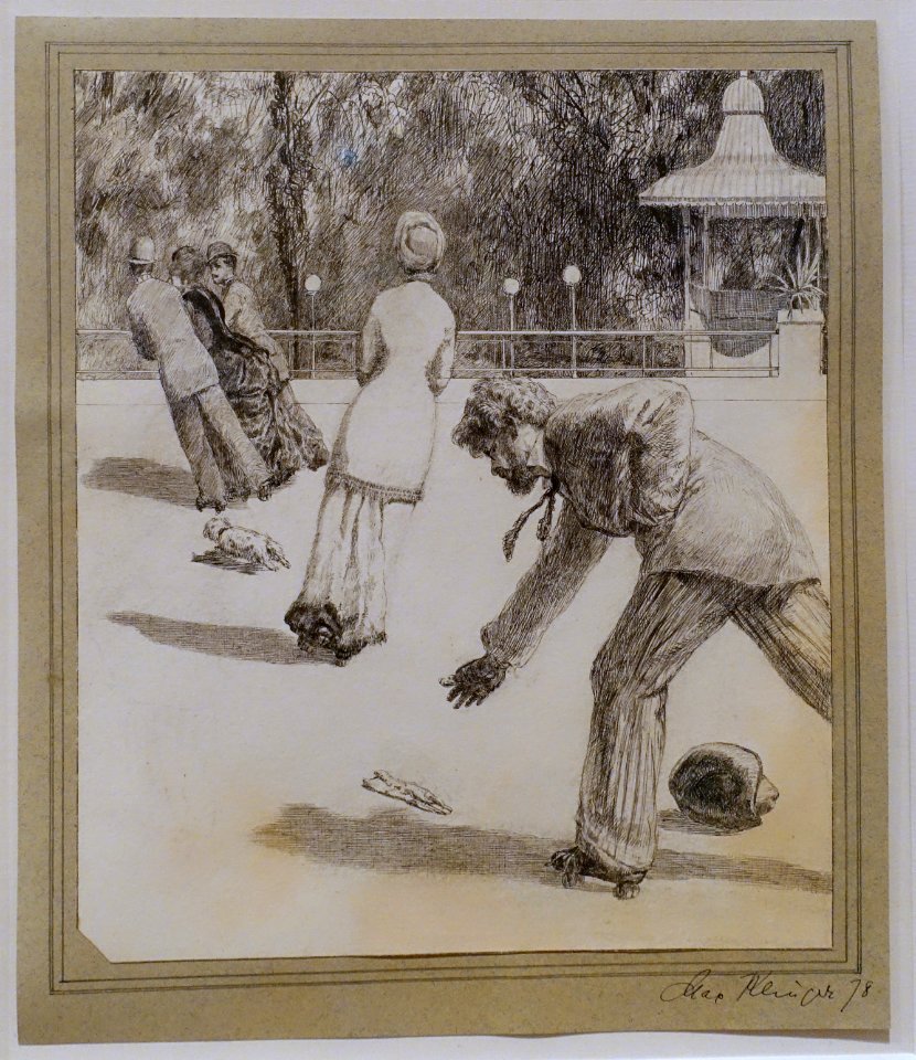 Fantasies about a found glove, dedicated to the lady who lost it, 2 of 10, by Max Klinger, 1878, India ink and wash - Museum Berggruen - DSC03834