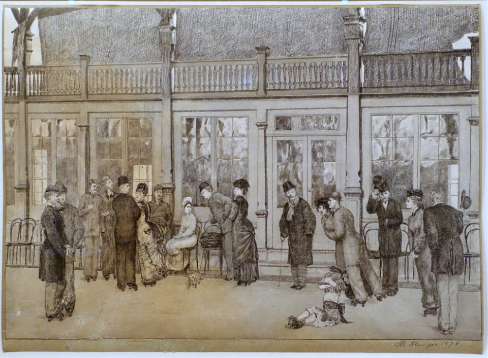 Fantasies about a found glove, dedicated to the lady who lost it, 1 of 10, by Max Klinger, 1878, India ink and wash - Museum Berggruen - DSC03832