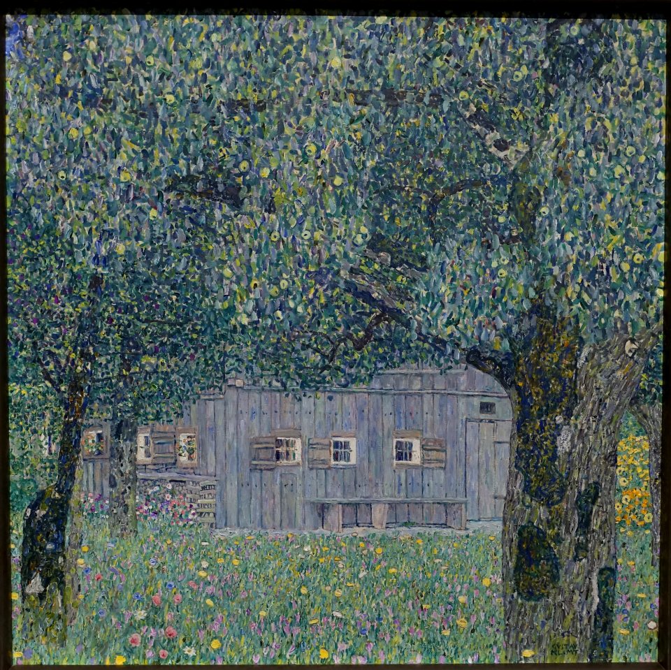 Farmhouse in Upper Austria, by Gustav Klimt, 1911, oil on canvas - California Palace of the Legion of Honor - San Francisco, CA - DSC02778