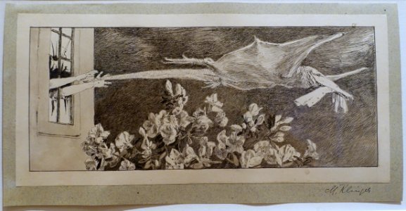 Fantasies about a found glove, dedicated to the lady who lost it, 9 of 10, by Max Klinger, 1878, India ink and wash - Museum Berggruen - DSC03846