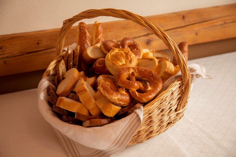 Baked goods breakfast basket
