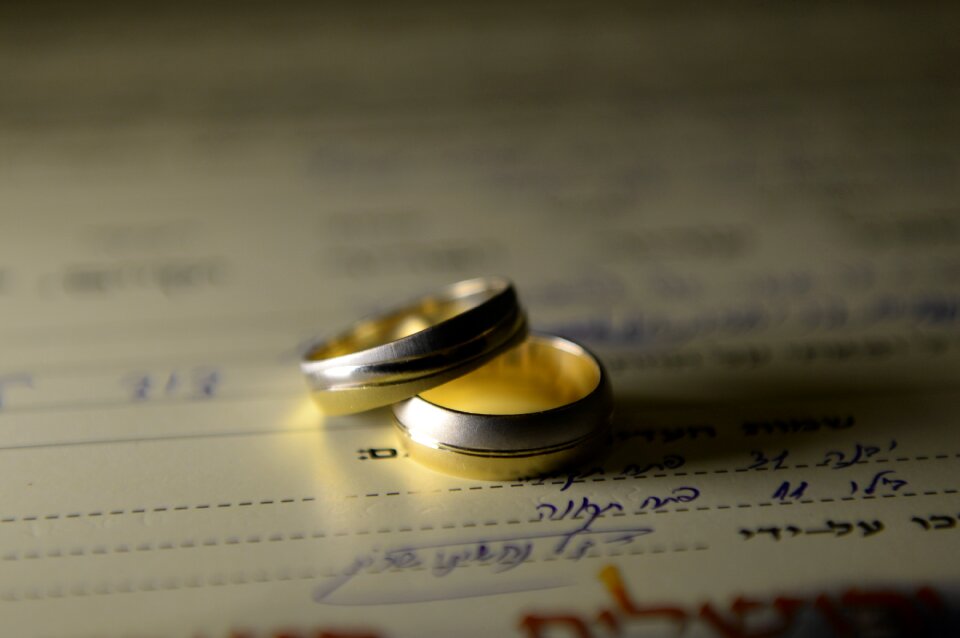 Wedding rings golden