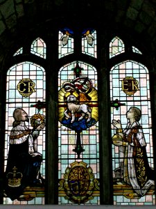 Farningham church, west window
