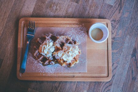 Food syrup whipped cream