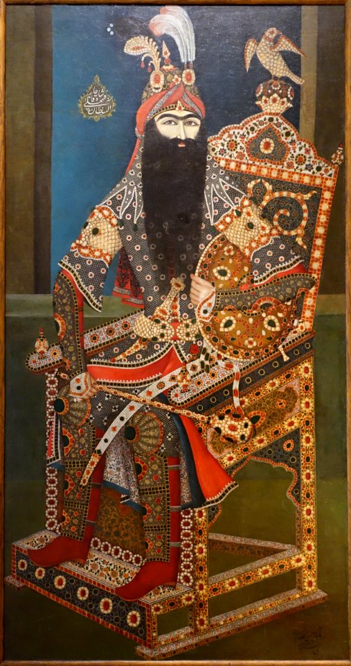 Fathali Shah Qajar, artist unknown, Iran, Tehran, early 19th century AD, oil on canvas - Aga Khan Museum - Toronto, Canada - DSC07113
