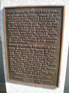 Father Vegreville plaque