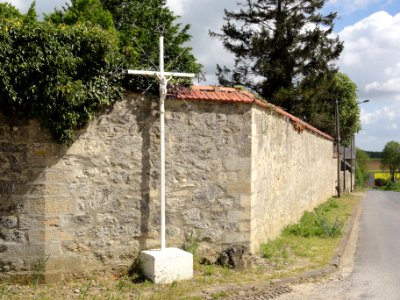Faucoucourt (Aisne) croix de chemin (nord)