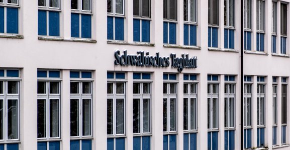 Fassade des Schwäbischen Tagblatt in Tübingen