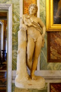 Faun, after Praxiteles, Roman, marble - Galleria Borghese - Rome, Italy - DSC04906