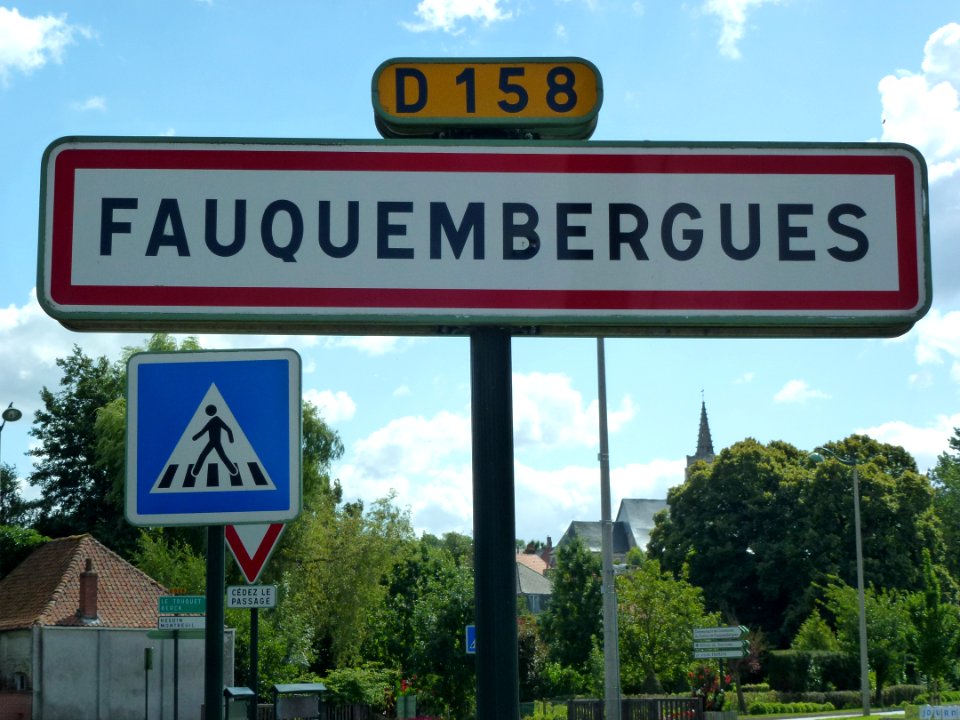 Fauquembergues (Pas-de-Calais, Fr) city limit sign