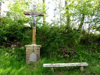 Faucoucourt (Aisne) croix de chemin (sud)
