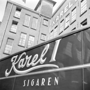 Fabriekspui met opschrift Karel I sigaren (Tongelresestraat), Bestanddeelnr 255-8432