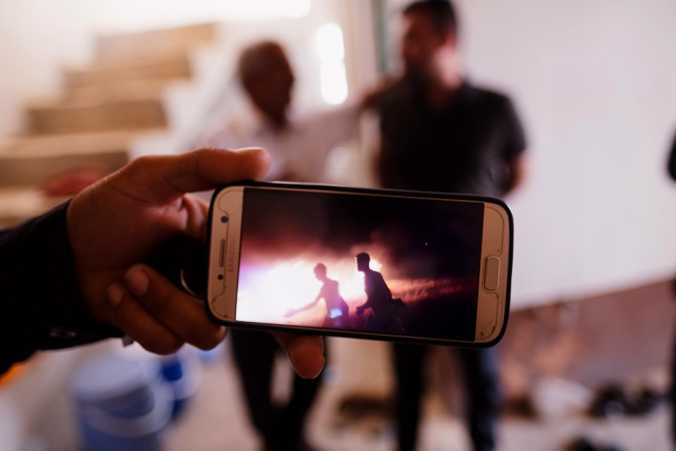 Ezidis showing the fires that ravaged Sinjar region in 2019 in summer 37