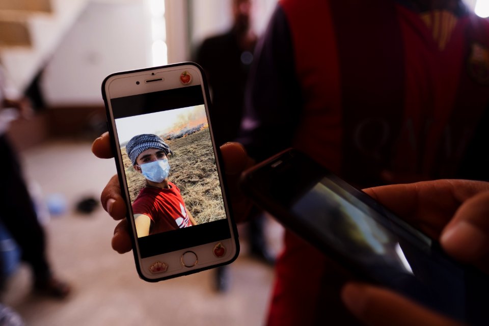 Ezidis showing the fires that ravaged Sinjar region in 2019 in summer 29