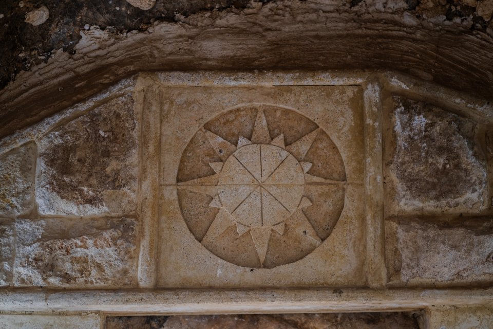 Ezidi shrine of Sharaf al-Deen nestled into the Shingal mountains near Sinune village 34