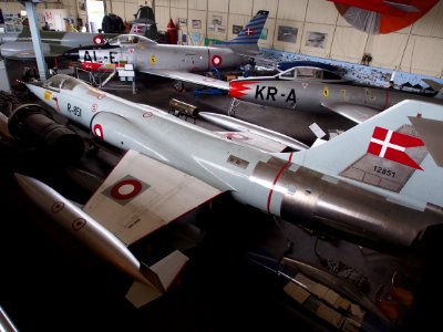 F104 Starfighter R-851 (12851), photographed at the Aalborg Forsvars- og Garnisonsmuseum