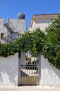 Entry mediterranean overgrown