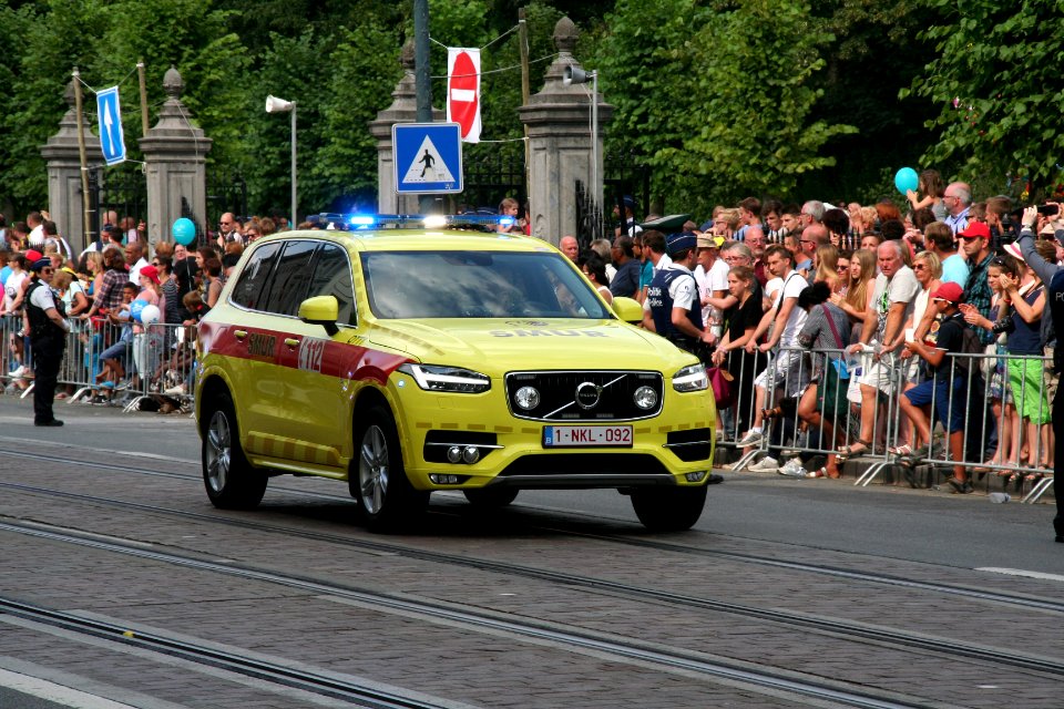 Fête nationale belge à Bruxelles le 21 juillet 2016 - SMUR Ambulance 01