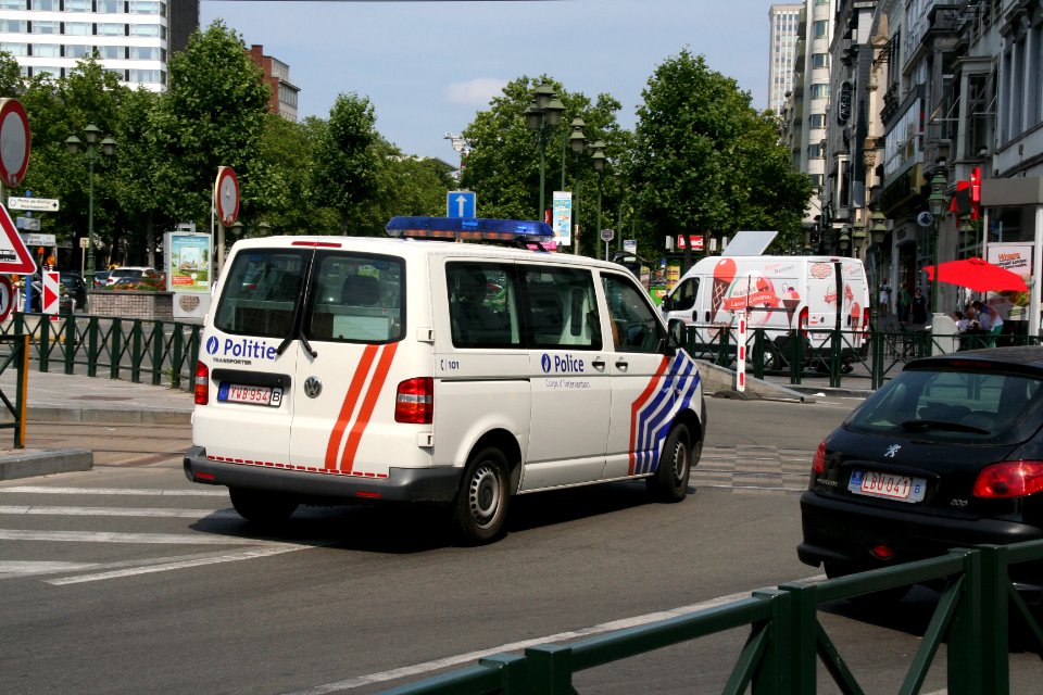 Fête nationale belge à Bruxelles le 21 juillet 2016 01 - Véhicule de la police belge