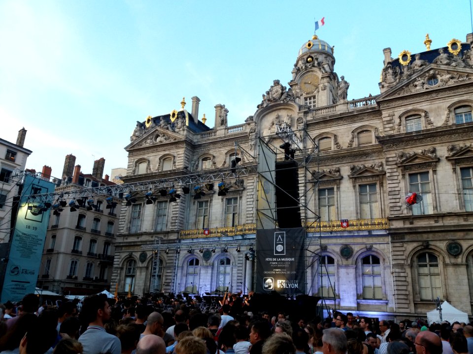 Fête de la musique 2018 à Lyon - Place des Terreaux - Avant le concert