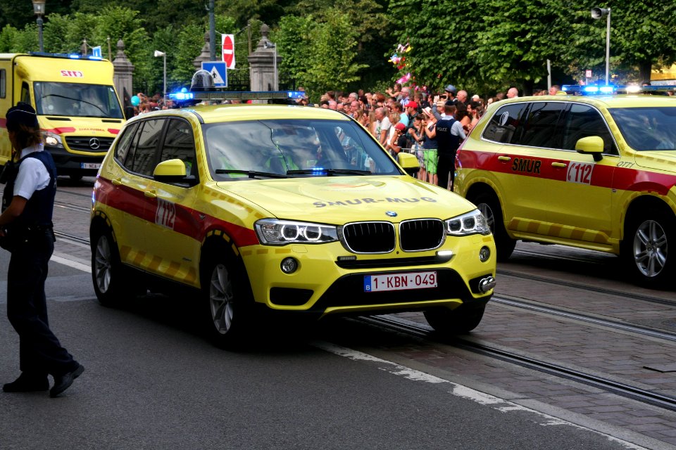 Fête nationale belge à Bruxelles le 21 juillet 2016 - SMUR Ambulance 02