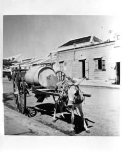 Ezelswagen met waterton voor straatverkoop, Bestanddeelnr 935-1194