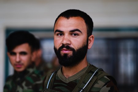 Ezidi Peshmerga soldiers at their base in the Sinjar Mountains, under the command of Qasim Shesho 13