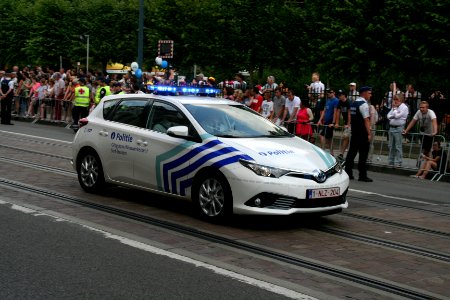 Fête nationale belge à Bruxelles le 21 juillet 2016 - Véhicule de la police belge 17 photo