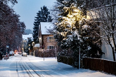 Fürststraße in Blickrichtung Süden in Tübingen mit Schnee 2018