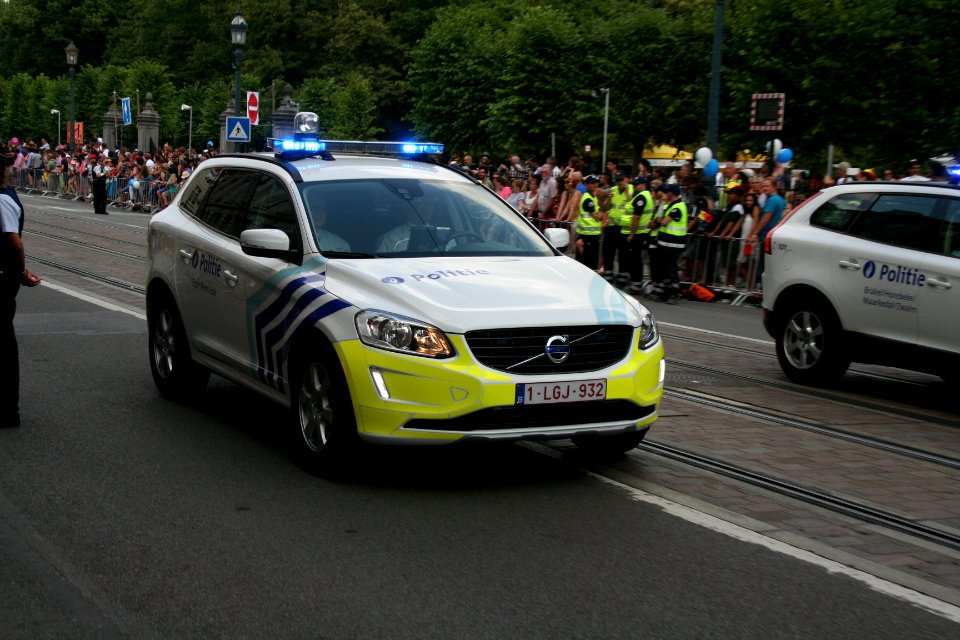 Fête nationale belge à Bruxelles le 21 juillet 2016 - Véhicule de la police belge 21