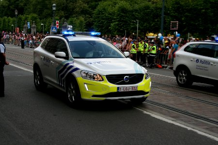 Fête nationale belge à Bruxelles le 21 juillet 2016 - Véhicule de la police belge 21 photo
