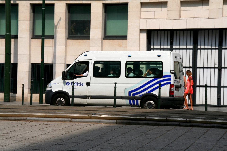 Fête nationale belge à Bruxelles le 21 juillet 2016 05 - Véhicule de la police belge