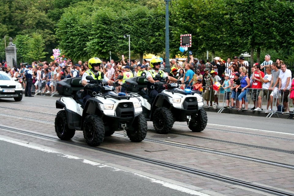Fête nationale belge à Bruxelles le 21 juillet 2016 - Véhicule de la police belge 05 - Quad