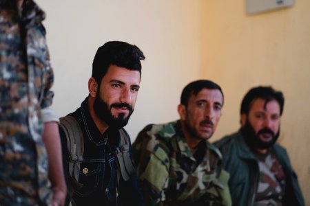 Ezidi Peshmerga soldiers at their base in the Sinjar Mountains, under the command of Qasim Shesho 23