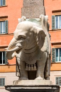 Facing Elephant Obelisk Piazza sopra Minerva Rome photo