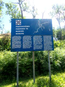 Fagervik museum road sign