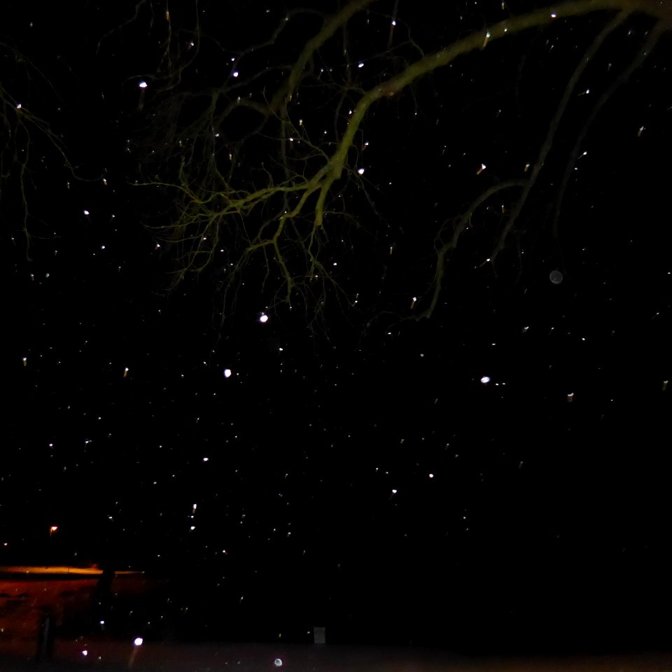 Fallender Schnee Leuchtpunkte