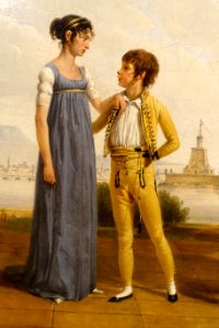 Family Portrait in front of a Harbour, detail, by Jacques Sablet the Younger, 1800, oil on canvas - Montreal Museum of Fine Arts - Montreal, Canada - DSC08671