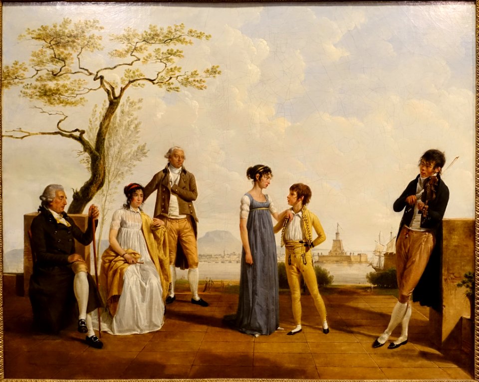 Family Portrait in front of a Harbour, by Jacques Sablet the Younger, 1800, oil on canvas - Montreal Museum of Fine Arts - Montreal, Canada - DSC08667