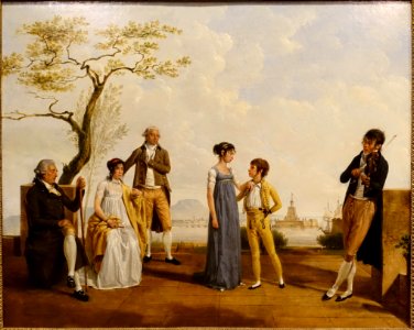 Family Portrait in front of a Harbour, by Jacques Sablet the Younger, 1800, oil on canvas - Montreal Museum of Fine Arts - Montreal, Canada - DSC08667