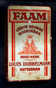 Faam rooktabak blik, Louis Dobeelmann, Rotterdam