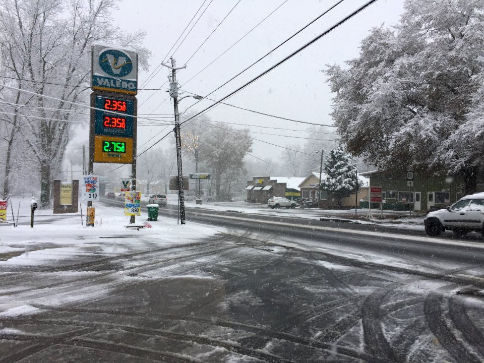 Fairmount, Georgia snow, Dec 2017