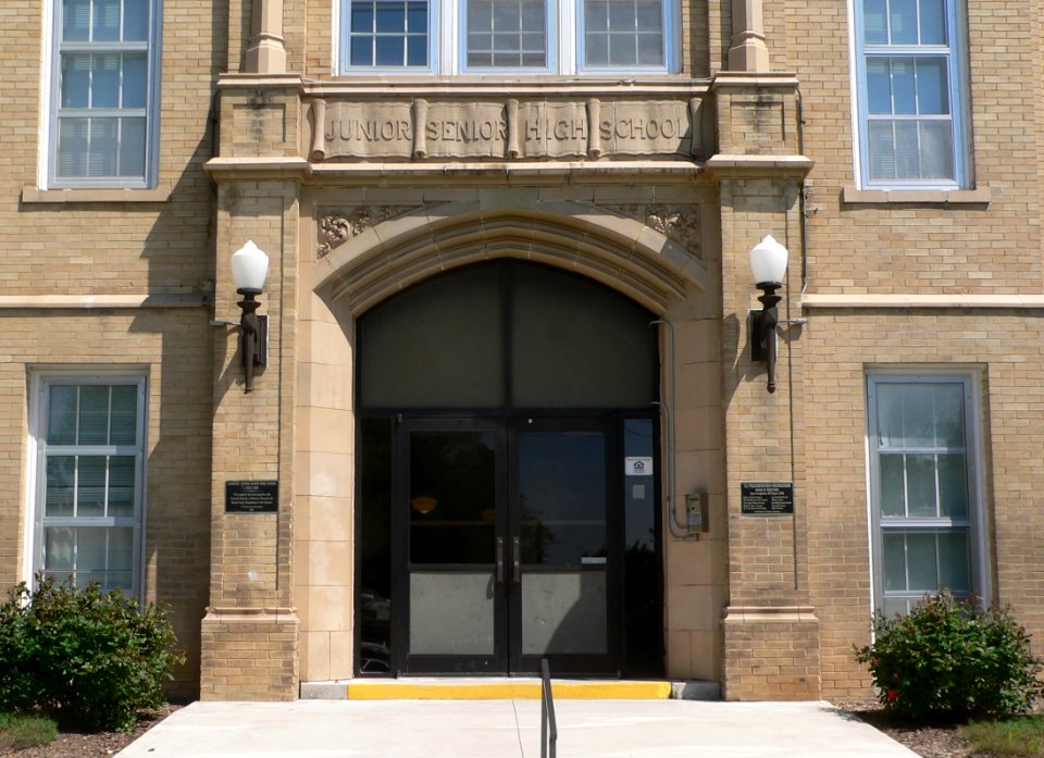 Fairbury, Nebraska Junior-Senior High School W entrance 2