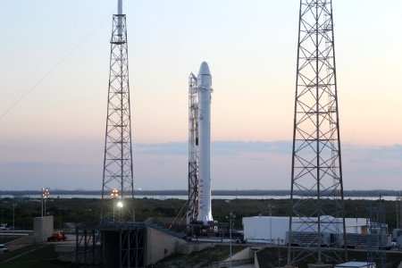 Falcon 9 Dragon Night Before Launch