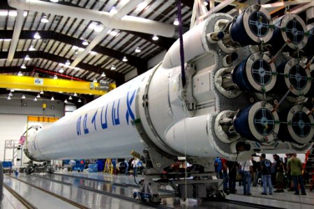Falcon 9 Rocket in Hangar