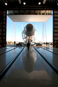Falcon 9 Leaving Hangar at Cape Canaveral photo