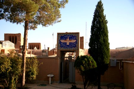 Entrance to the Zoroastrian temple in Mazra Kalantar